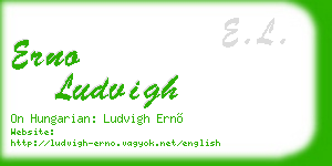 erno ludvigh business card